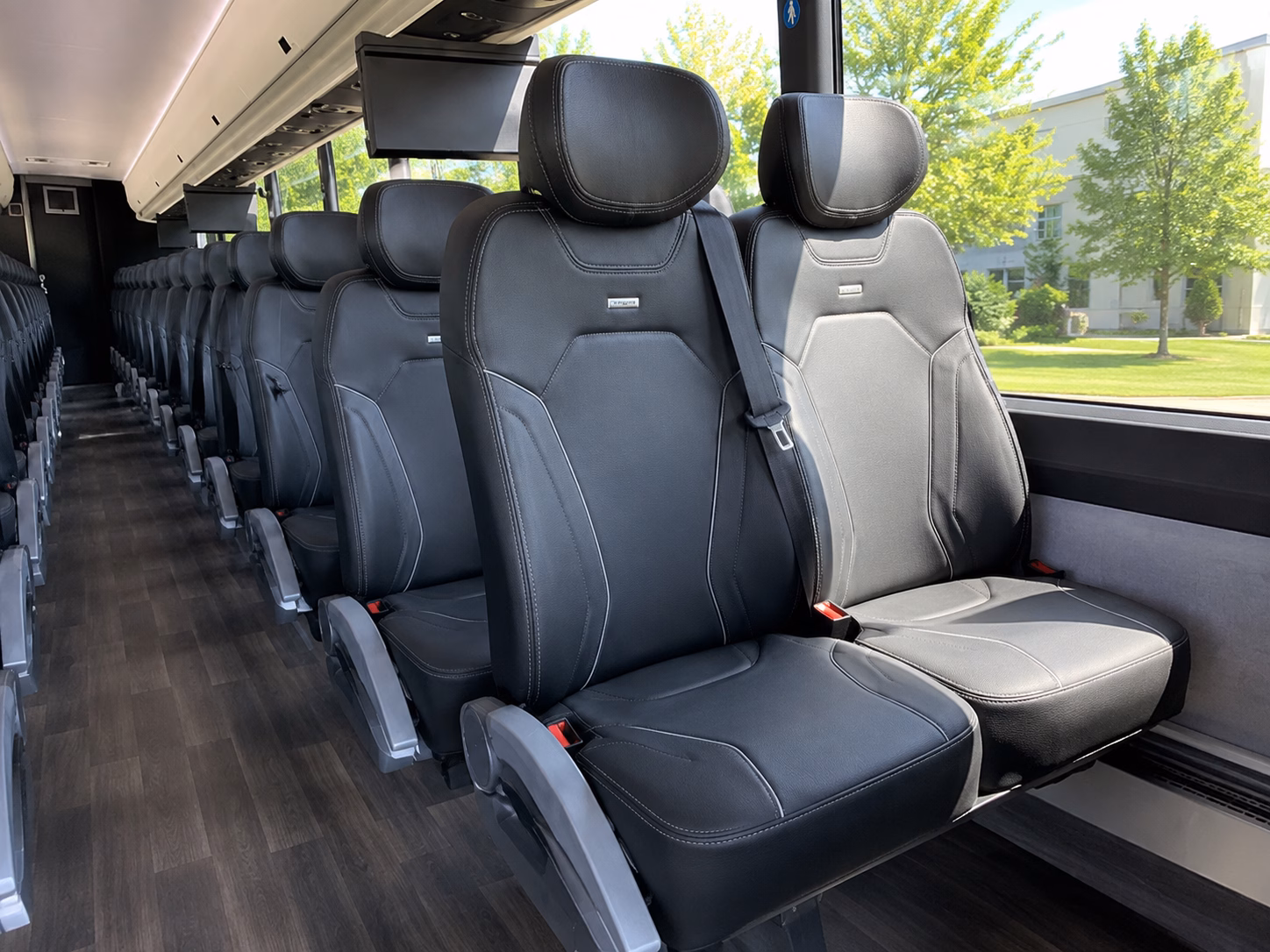 yakima charter bus rental interior